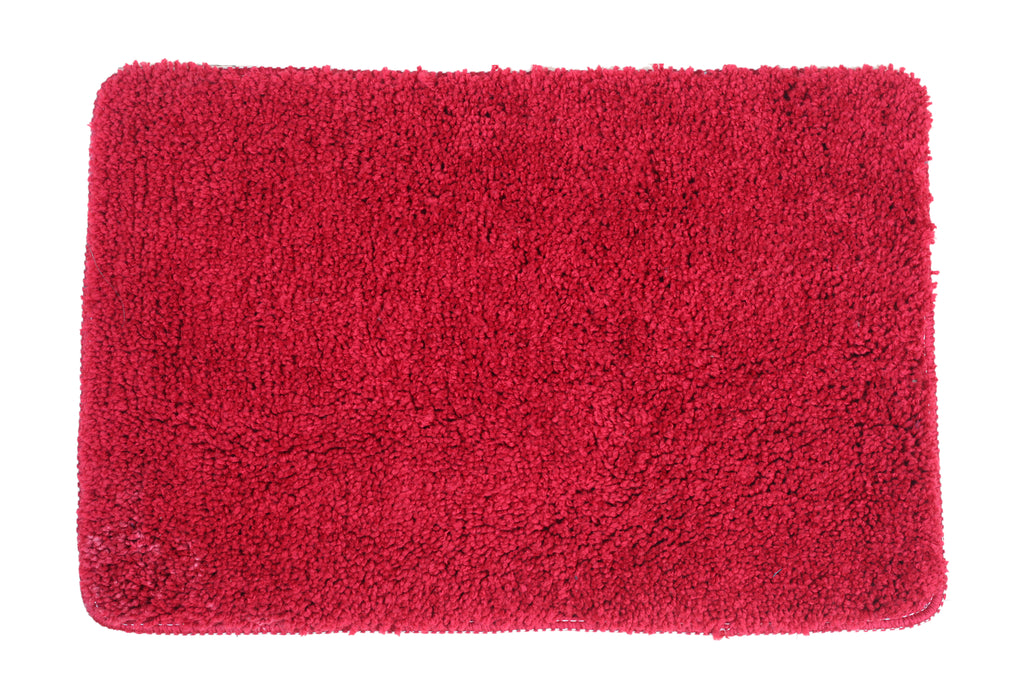 FOURNEDLEE Microfiber Solid Doormats for Home Use (40x60, RED)(2 Piece) Super Absorbent/Anti-Skid Mats for Bathroom/Bedroom/Door Mat/Kitchen/Floor Mat