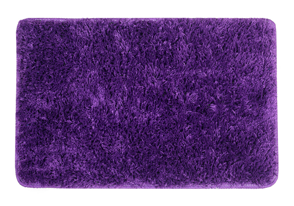 FOURNEDLEE Microfiber Solid Doormats for Home Use (40x60, Purple )(2 Piece) Super Absorbent/Anti-Skid Mats for Bathroom/Bedroom/Door Mat/Kitchen/Floor Mat