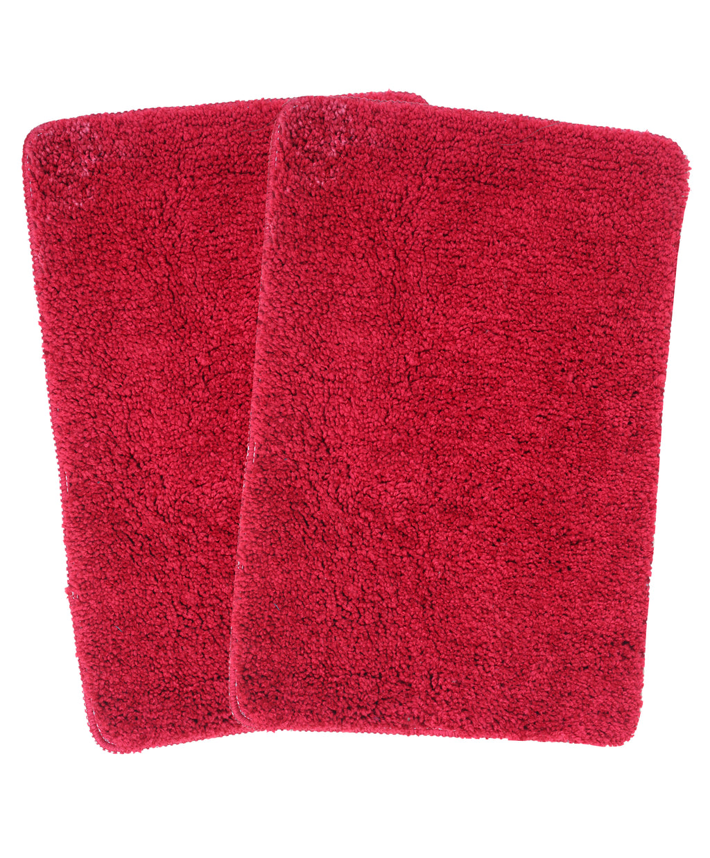 FOURNEDLEE Microfiber Solid Doormats for Home Use (40x60, RED)(2 Piece) Super Absorbent/Anti-Skid Mats for Bathroom/Bedroom/Door Mat/Kitchen/Floor Mat