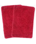FOURNEDLEE Microfiber Solid Doormats for Home Use (40x60, RED)(2 Piece) Super Absorbent/Anti-Skid Mats for Bathroom/Bedroom/Door Mat/Kitchen/Floor Mat
