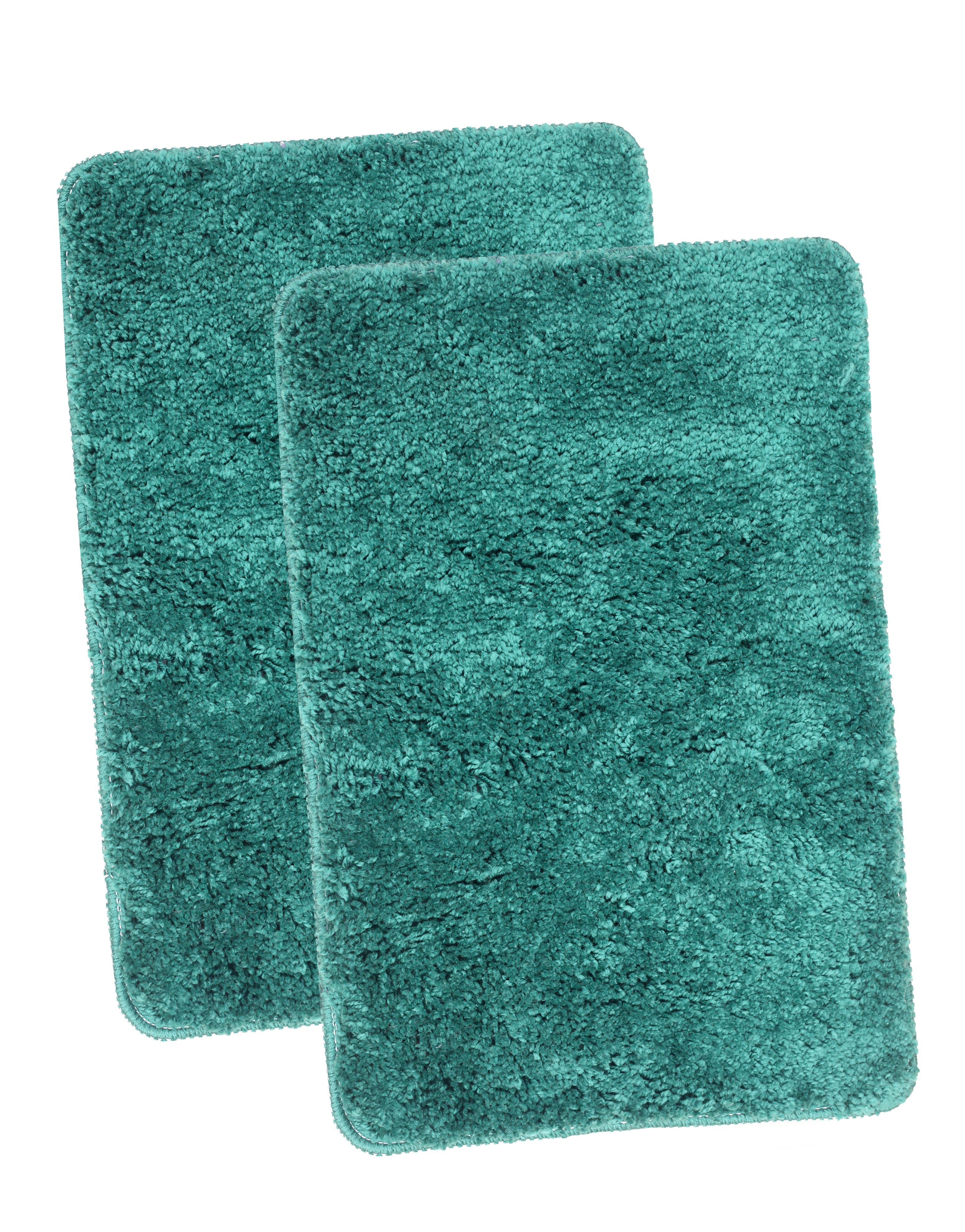 FOURNEDLEE Microfiber Solid Doormats for Home Use (40x60, Green )(2 Piece) Super Absorbent/Anti-Skid Mats for Bathroom/Bedroom/Door Mat/Kitchen/Floor Mat