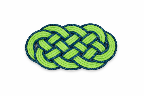 FOURNEDLEE Braided Doormat Green | Floor Mat for Home | Weather Proof PP Yarn | Essential Small Rug for Office, Bedroom & Kitchen| Extra long Oval shape design for Indoor & Outdoor Entrances