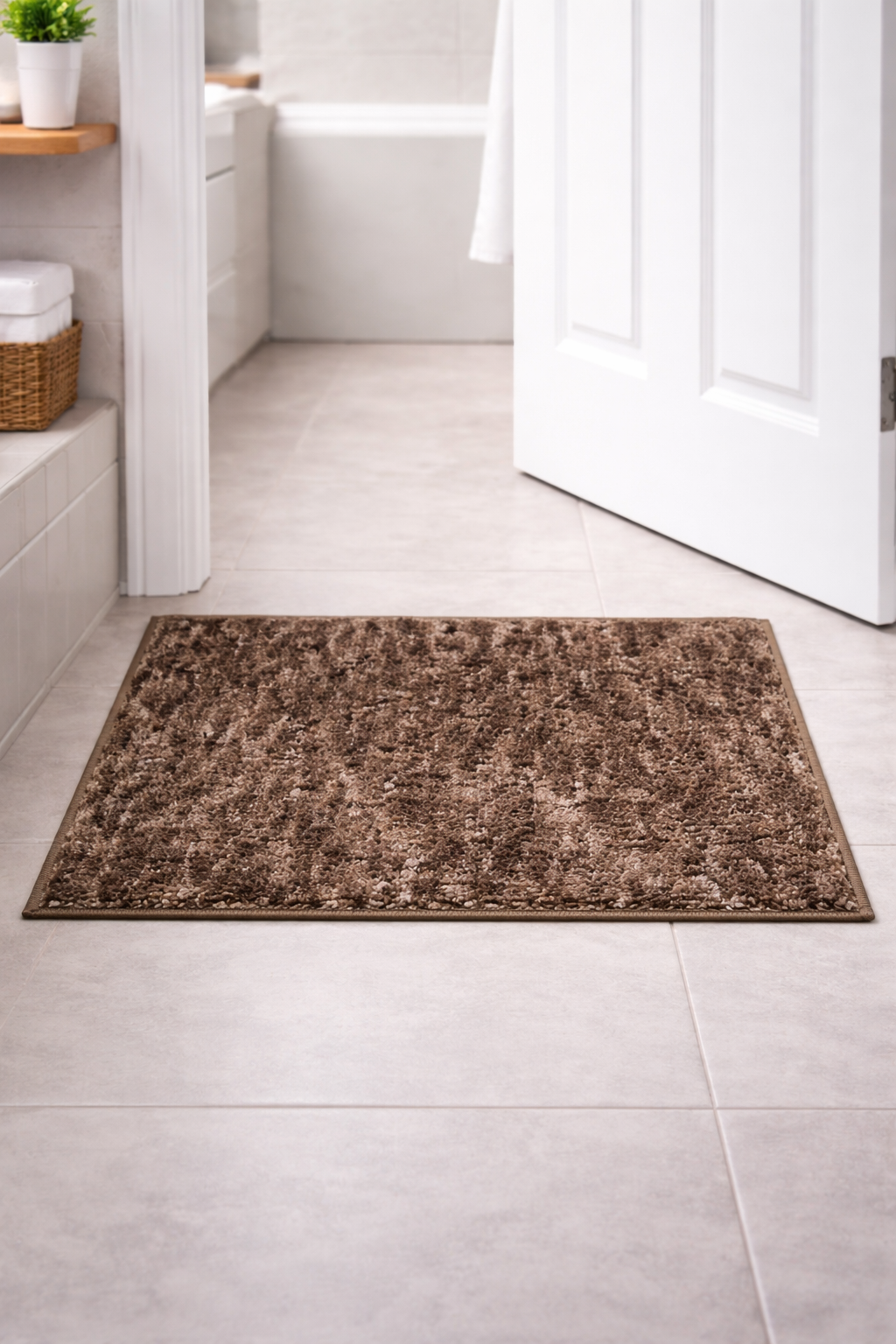 FOURNEDLEE Microfiber Space Dying Doormats for Home Use (40x60, Coffee )(2 Piece) Super Absorbent/Anti-Skid Mats for Bathroom/Bedroom/Door Mat/Kitchen/Floor Mat